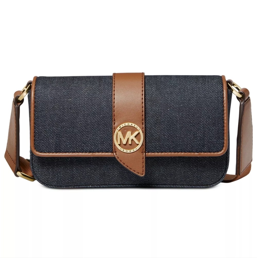 NWT MICHAEL KORS DENIM SLING CROSSBODY W/ WEBBED STRAP
